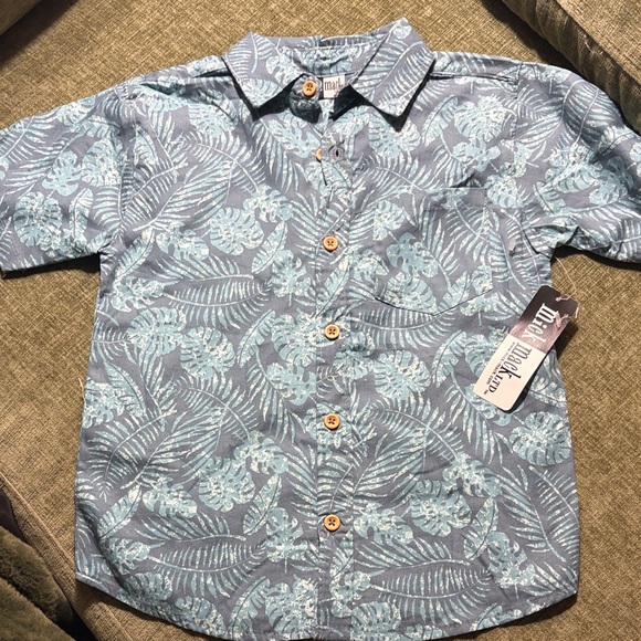 Mick Mack Other - Matix Kids Tropical Blue Button-Down Shirt